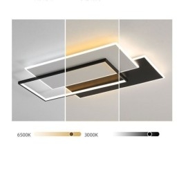 Plafoniera LED a filo quadrata minimalista in acrilico 90×60×6 cm