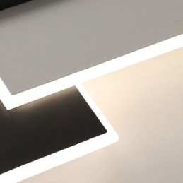 Plafoniera LED a filo quadrata minimalista in acrilico 90×60×6 cm
