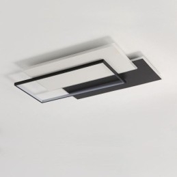 Plafoniera LED a filo quadrata minimalista in acrilico 90×60×6 cm