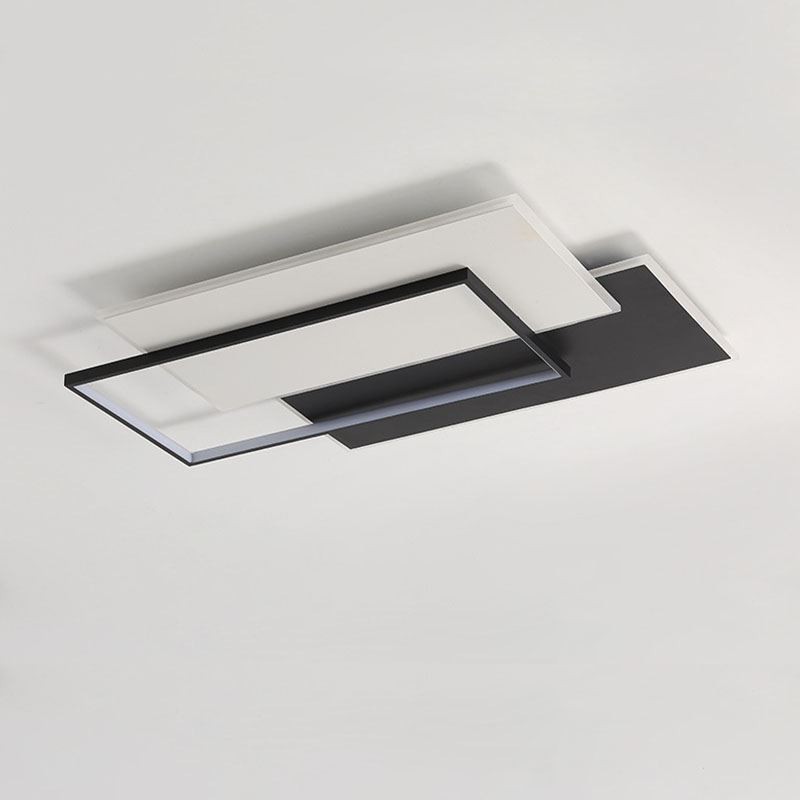 Plafoniera LED a filo quadrata minimalista in acrilico 90×60×6 cm