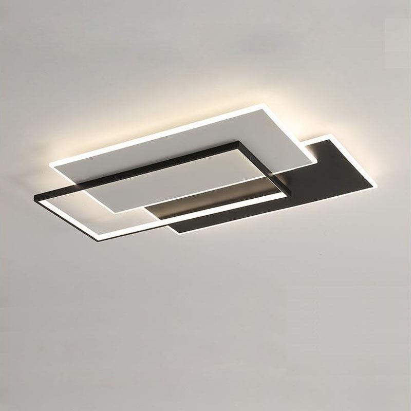 Plafoniera LED a filo quadrata minimalista in acrilico 90×60×6 cm
