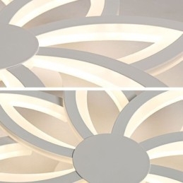 Plafoniera a filo con fiore in acrilico 55 cm