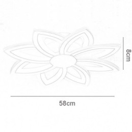 Plafoniera a filo con fiore in acrilico 55 cm