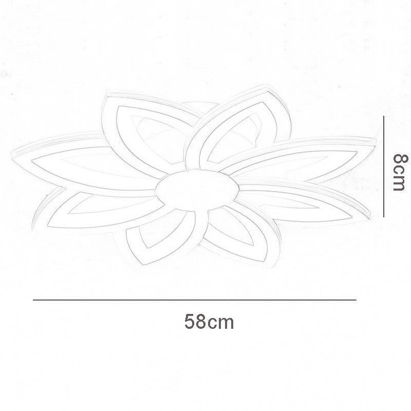 Plafoniera a filo con fiore in acrilico 55 cm