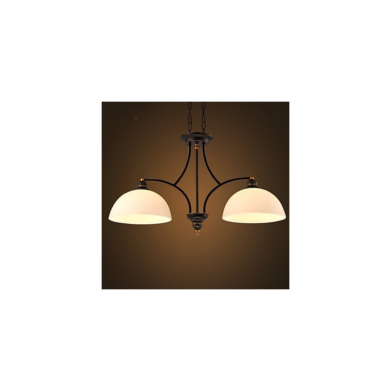 Lampadario da soffitto retrò minimalista in vetro stile europeo nero e bianco