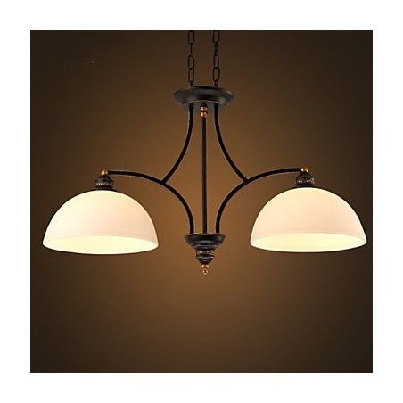 Lampadario da soffitto retrò minimalista in vetro stile europeo nero e bianco