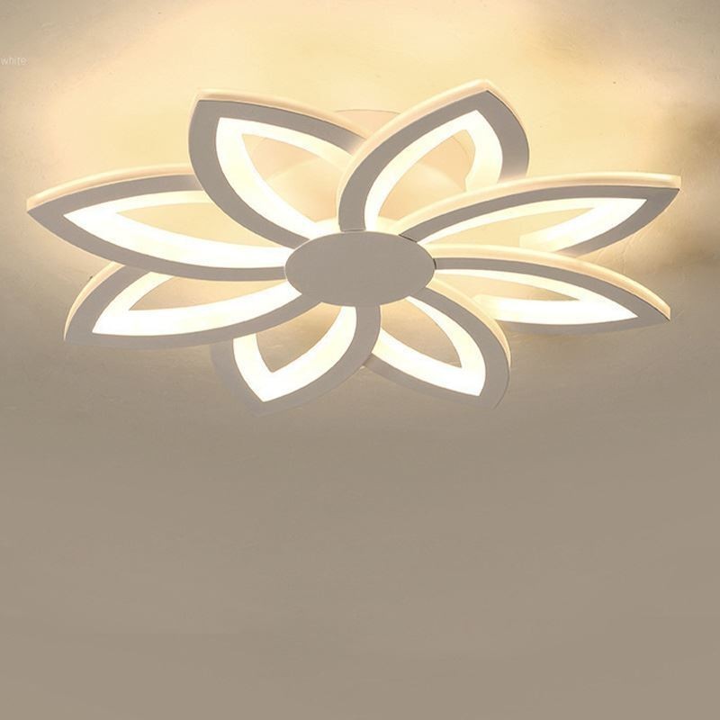 Plafoniera a filo con fiore in acrilico 55 cm