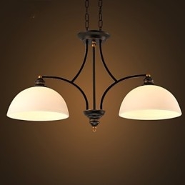 Lampadario da soffitto retrò minimalista in vetro stile europeo nero e bianco