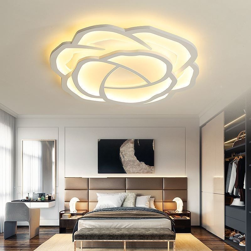 Plafoniera LED a filo a forma di rosa in acrilico 52 cm