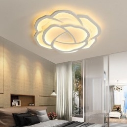 Plafoniera LED a filo a forma di rosa in acrilico 52 cm