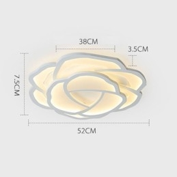 Plafoniera LED a filo a forma di rosa in acrilico 52 cm