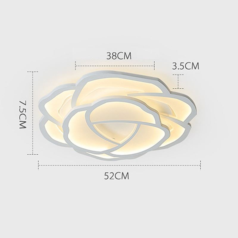 Plafoniera LED a filo a forma di rosa in acrilico 52 cm