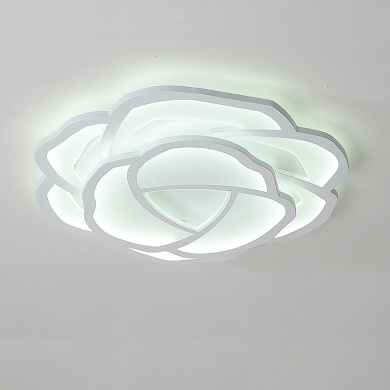 Plafoniera LED a filo a forma di rosa in acrilico 52 cm