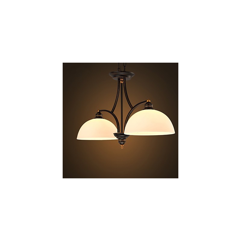 Lampadario da soffitto retrò minimalista in vetro stile europeo nero e bianco