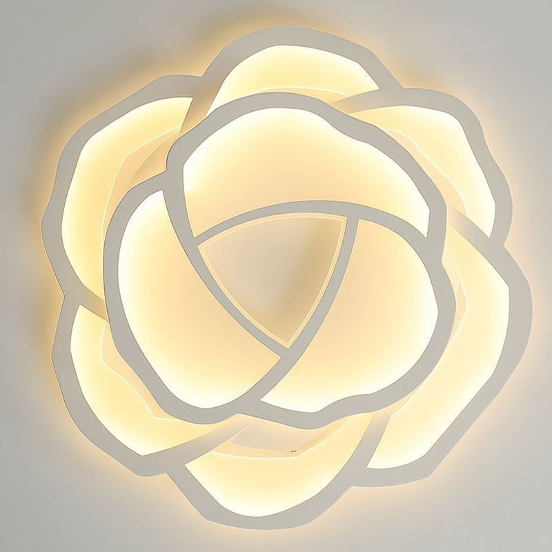 Plafoniera LED a filo a forma di rosa in acrilico 52 cm