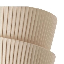 Plafoniera a filo in tessuto a doppio strato stile crema francese Wabi-Sabi 45x45x28 cm