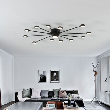 Plafoniera LED da soffitto moderna minimalista a filo in acrilico L122 x A46 cm
