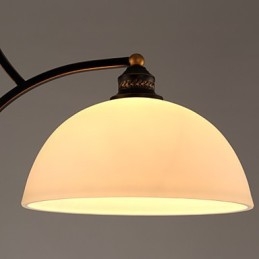 Lampadario da soffitto retrò minimalista in vetro stile europeo nero e bianco