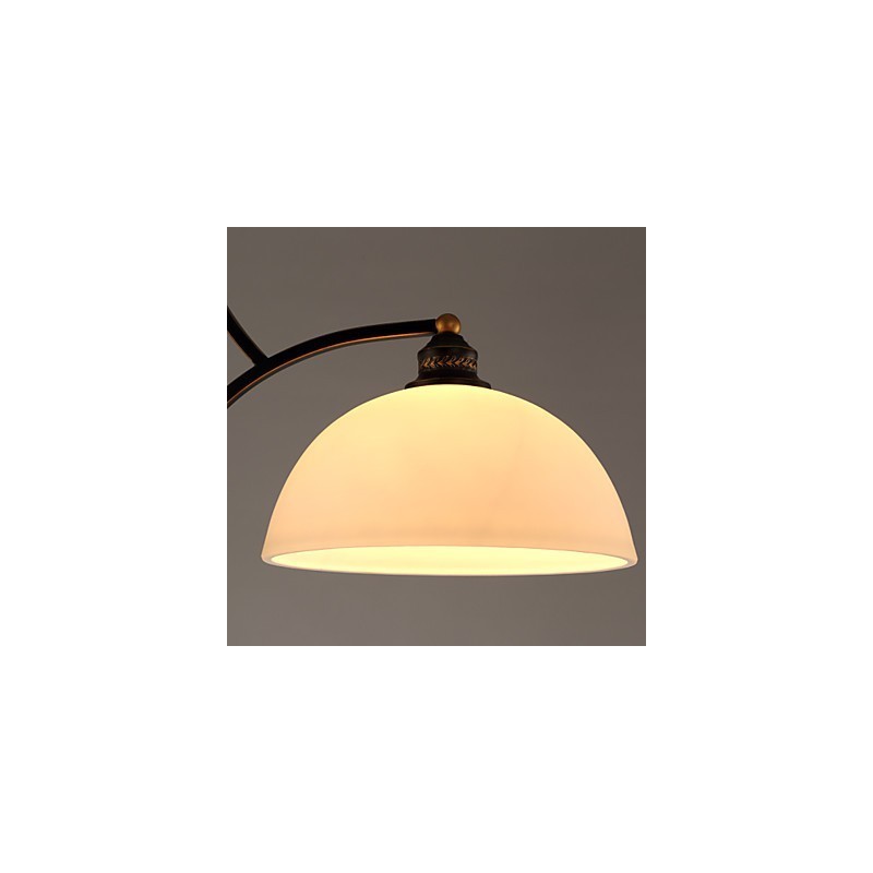Lampadario da soffitto retrò minimalista in vetro stile europeo nero e bianco