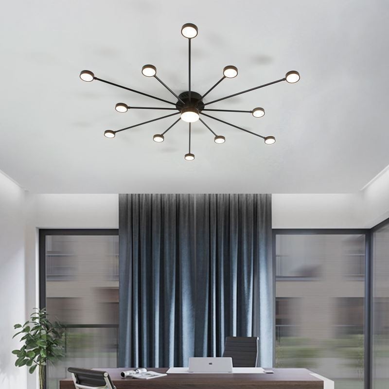 Plafoniera LED da soffitto moderna minimalista a filo in acrilico L122 x A46 cm