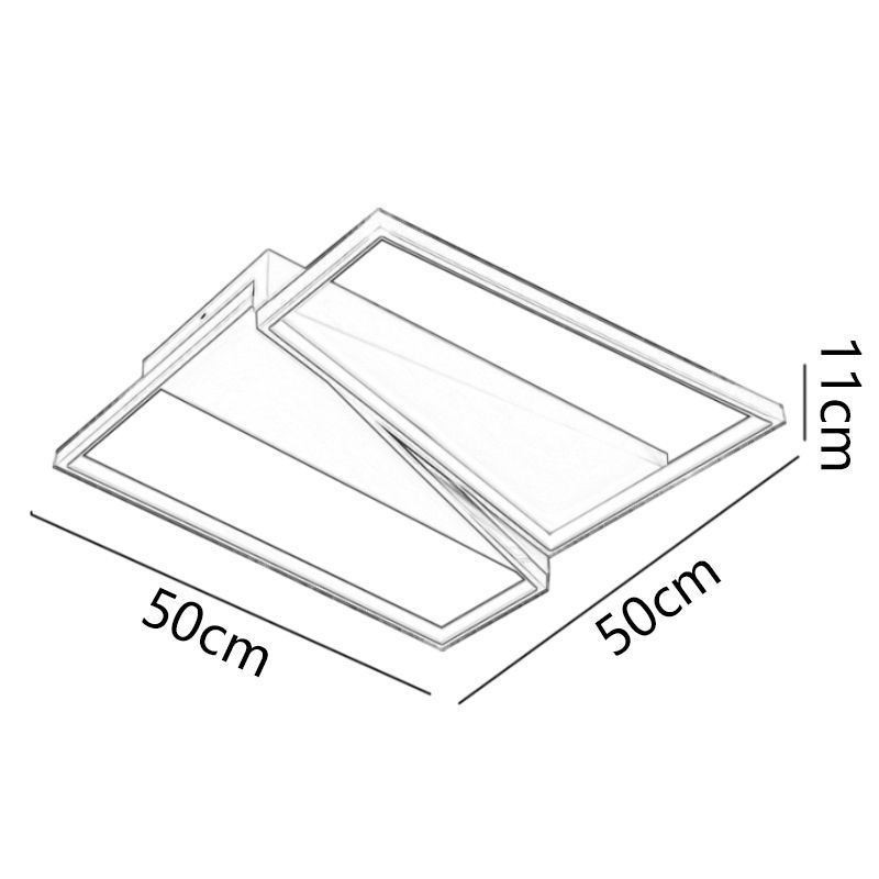 Plafoniera LED a filo trapezoidale mosaico 50×50×11 cm 60W