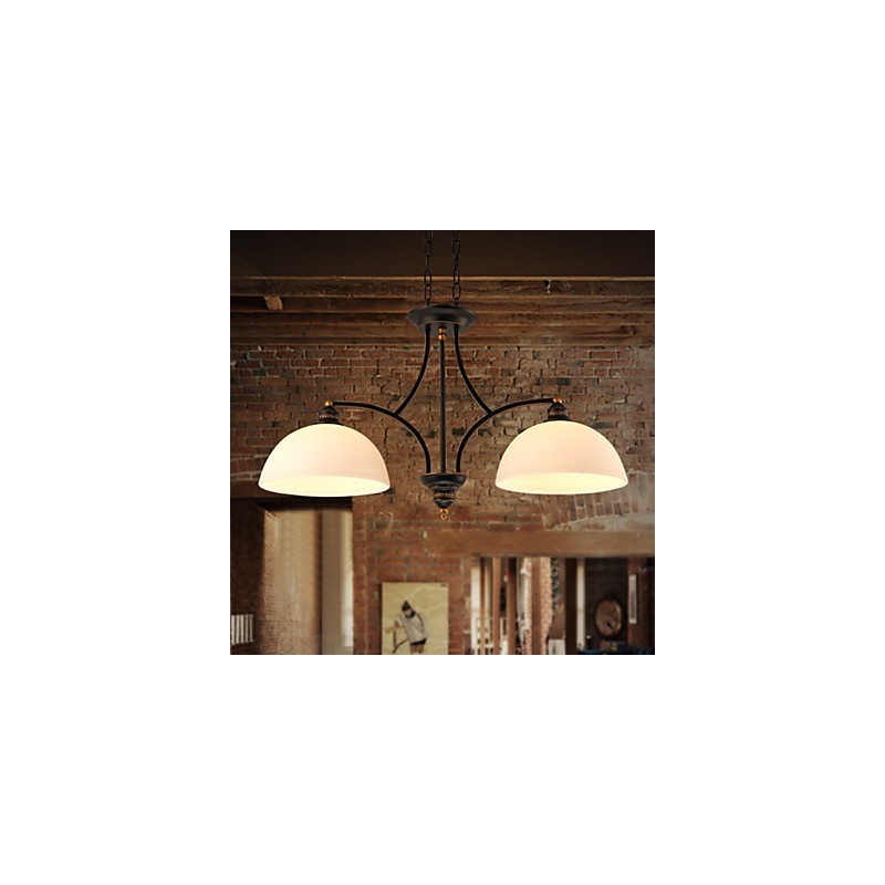 Lampadario da soffitto retrò minimalista in vetro stile europeo nero e bianco