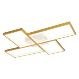 Plafoniera LED da soffitto a filo quadrata geometrica 4 luci 85W 60×78×6 cm