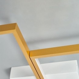 Plafoniera LED da soffitto a filo quadrata geometrica 4 luci 85W 60×78×6 cm