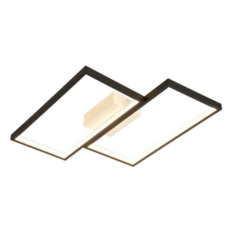 Plafoniera a filo geometrica quadrata mosaico LED 2 luci 55W 40×50×6 cm