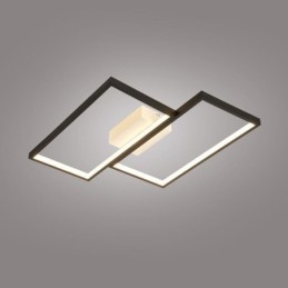 Plafoniera a filo geometrica quadrata mosaico LED 2 luci 55W 40×50×6 cm