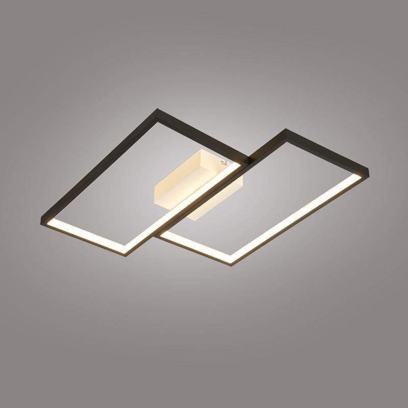 Plafoniera a filo geometrica quadrata mosaico LED 2 luci 55W 40×50×6 cm