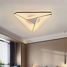 Plafoniera LED triangolare a filo 50 W 3 luci 43 x 43 x 4,5 cm