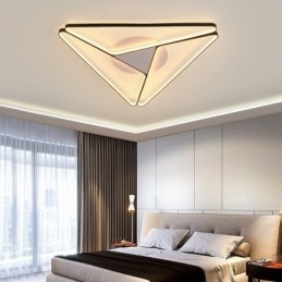 Plafoniera LED triangolare a filo 50 W 3 luci 43 x 43 x 4,5 cm