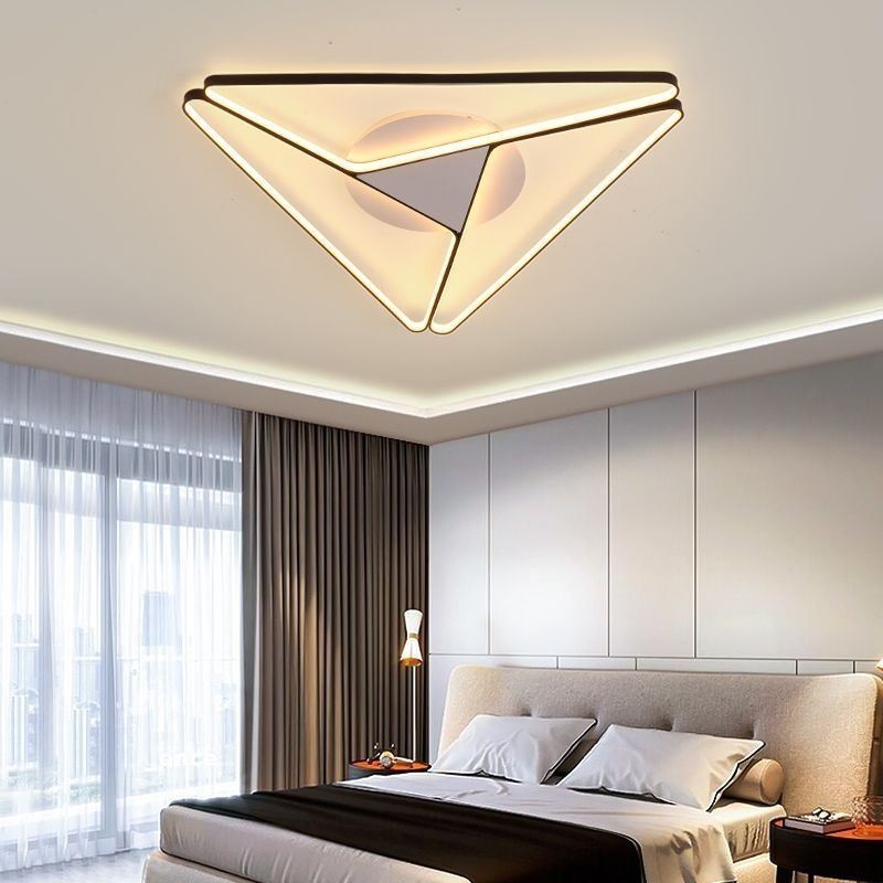 Plafoniera LED triangolare a filo 50 W 3 luci 43 x 43 x 4,5 cm