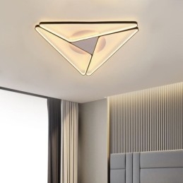Plafoniera LED triangolare a filo 50 W 3 luci 43 x 43 x 4,5 cm