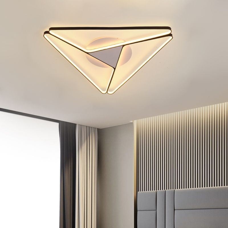 Plafoniera LED triangolare a filo 50 W 3 luci 43 x 43 x 4,5 cm