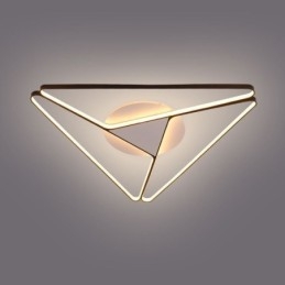 Plafoniera LED triangolare a filo 50 W 3 luci 43 x 43 x 4,5 cm