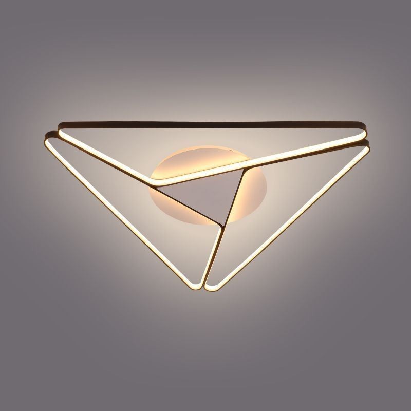 Plafoniera LED triangolare a filo 50 W 3 luci 43 x 43 x 4,5 cm