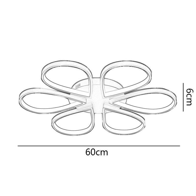 Plafoniera LED a filo Clover minimalista 60W 60×60×6 cm