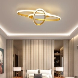 Plafoniera LED a filo Surround Planet minimalista 3 luci 55W 50×37×8 cm