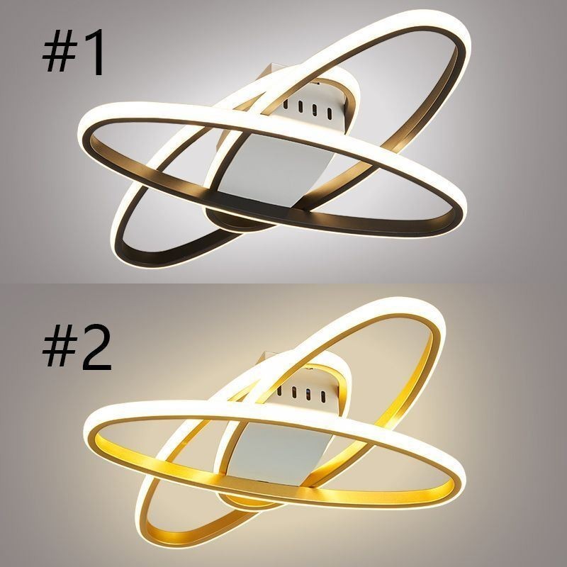 Plafoniera LED a filo Surround Planet minimalista 3 luci 55W 50×37×8 cm