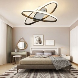 Plafoniera LED a filo Surround Planet minimalista 3 luci 55W 50×37×8 cm