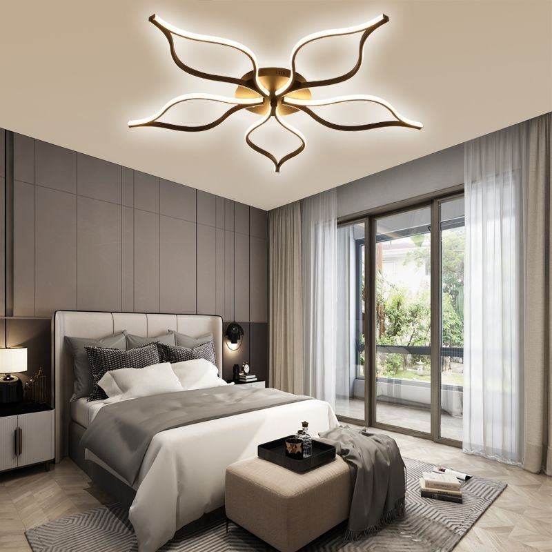 Plafoniera LED minimalista a 5 luci da montaggio a filo