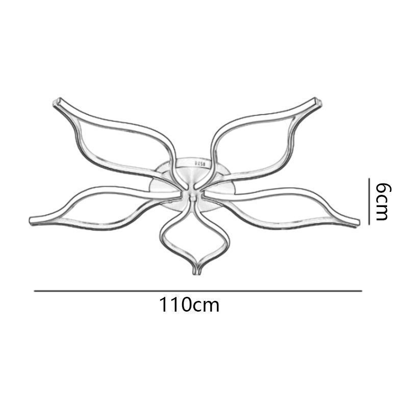 Plafoniera LED minimalista a 5 luci da montaggio a filo