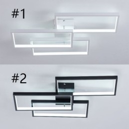 Plafoniera LED rettangolare geometrica in acrilico da montaggio a filo
