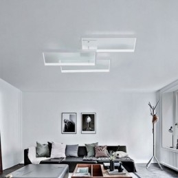 Plafoniera LED rettangolare geometrica in acrilico da montaggio a filo