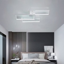 Plafoniera LED rettangolare geometrica in acrilico da montaggio a filo