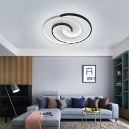 Plafoniera rotonda LED da soffitto a filo in acrilico, 50W, 4000 lm, tricolore, L50 x A6 cm