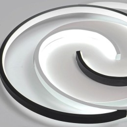 Plafoniera rotonda LED da soffitto a filo in acrilico, 50W, 4000 lm, tricolore, L50 x A6 cm