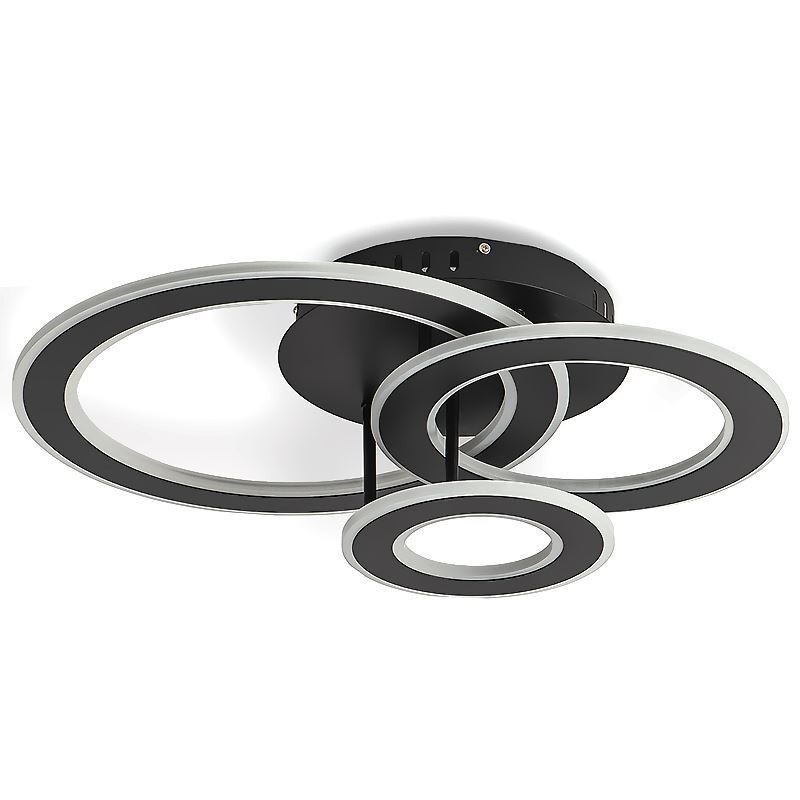 Plafoniera rotonda a filo in acrilico tripla LED 55 W 4400 lm
